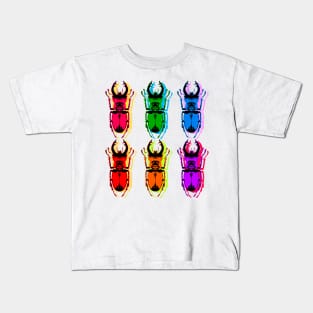 stag beetle colorful popart Kids T-Shirt